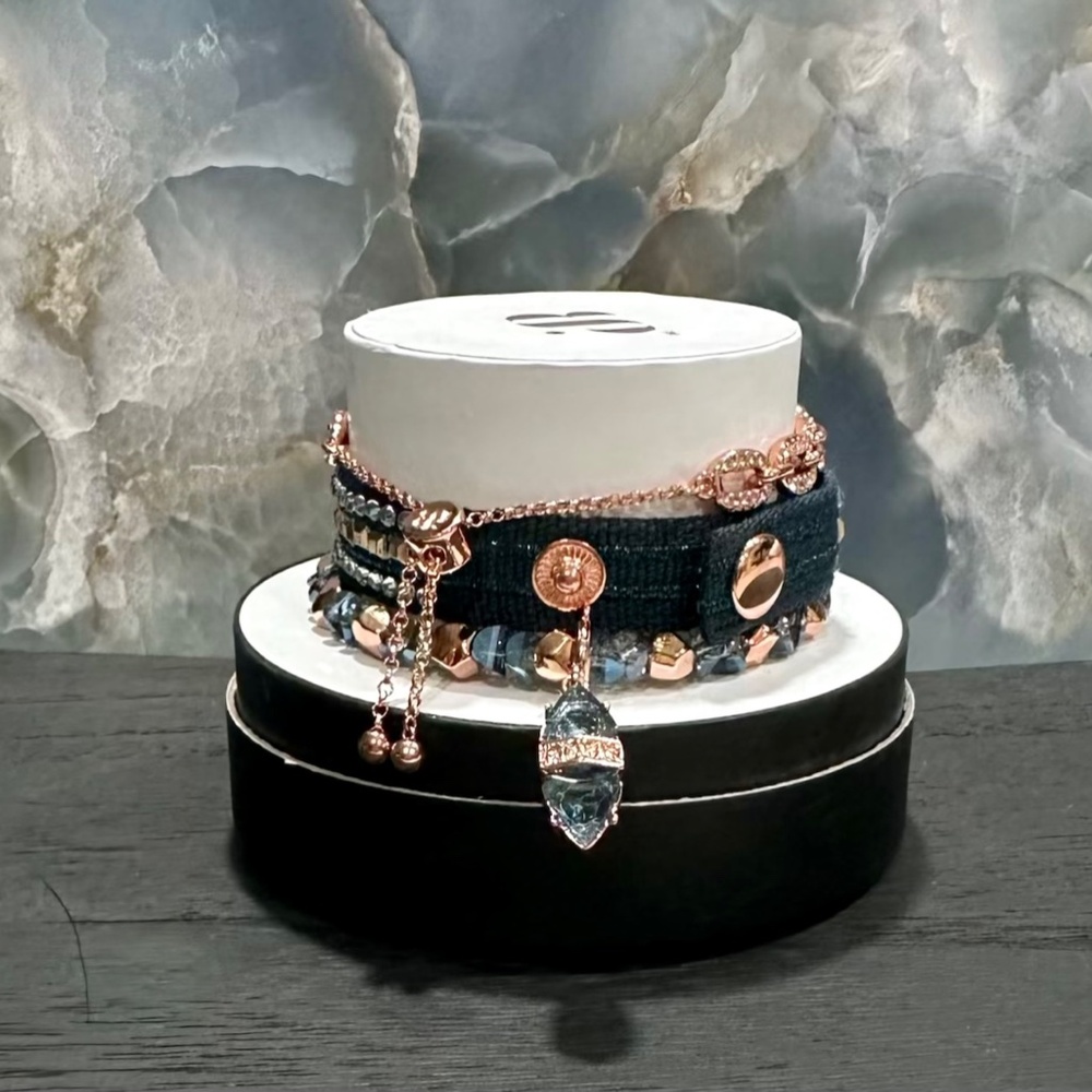 ✨ Bomb Party – A Rose Gold Melody Bracelet Set  - Edgy and Glamorous✨ - Picture 2 of 3